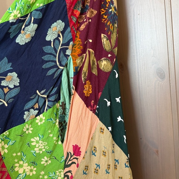 Boho Patchwork Dress With Pockets O/S Inca imports - Picture 3 of 4